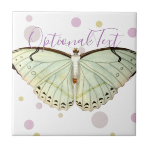 Azulejo De Cerâmica Borboleta de Beleza Verde Mint  