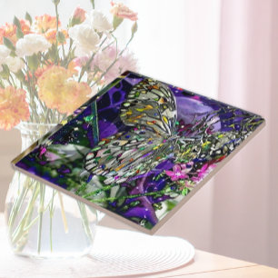 Azulejo De Cerâmica Borboleta de influência da lua