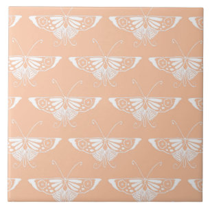 Azulejo De Cerâmica Borboleta Deco estilizada - pêssego mole