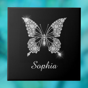 Azulejo De Cerâmica Borboleta Diamante Branco, Nome do Script DIY, Pre
