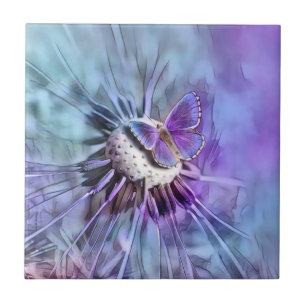 Azulejo De Cerâmica Borboleta Em Primavera