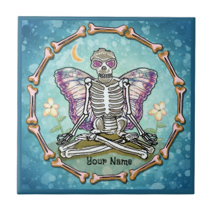 Azulejo De Cerâmica Borboleta Esqueleto