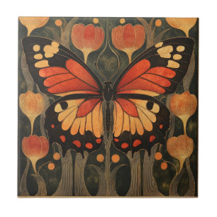Azulejo De Cerâmica Borboleta Monarca