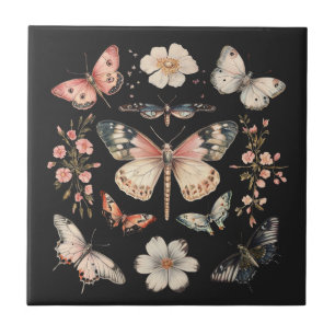 Azulejo De Cerâmica Borboleta Monarca Boho Cottagecore