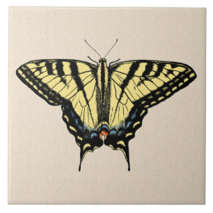 Azulejo De Cerâmica Borboleta Rabo-de-Andorinha Amarela do Sudoeste
