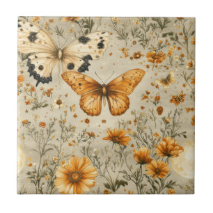 Azulejo De Cerâmica Borboleta Selvagem Vintage (9)