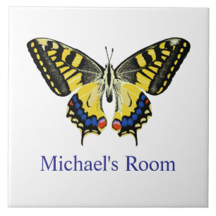 Azulejo De Cerâmica Borboleta Tiger Swallowtail Quarto de Crianças 