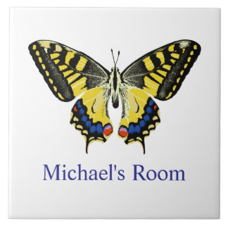 Azulejo De Cerâmica Borboleta Tiger Swallowtail Quarto de Crianças