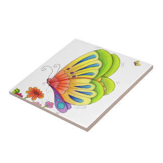 Azulejo De Cerâmica Borboletas