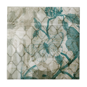 Azulejo De Cerâmica Borboletas árabes VI