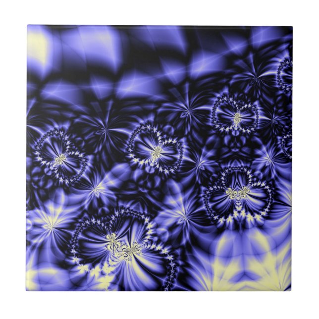 Azulejo De Cerâmica Borboletas Azuis (Frente)