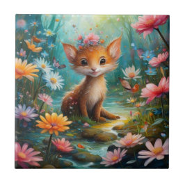 Azulejo De Cerâmica Borboletas de cogumelos mágicos