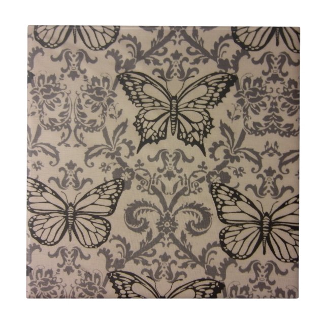 Azulejo De Cerâmica Borboletas Itriciadas (Frente)