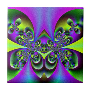 Azulejo De Cerâmica Borboletas verdes escuro