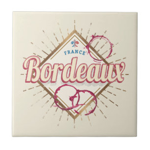 Azulejo De Cerâmica Bordeaux Nouvelle-Aquitaine França Retro Wine