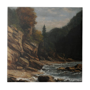 Azulejo De Cerâmica Bords du lac Léman - Gustave Courbet
