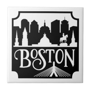 Azulejo De Cerâmica Boston Skyline