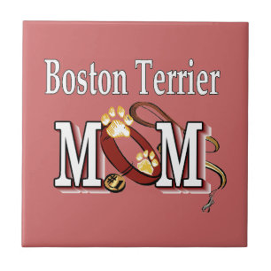 Azulejo De Cerâmica Boston Terrier Dog MOM