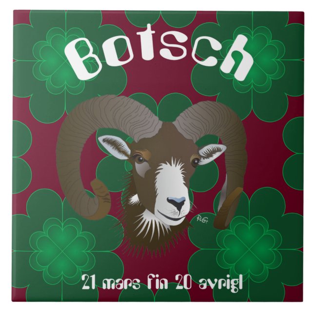 Azulejo De Cerâmica Botsch 21 mars fin 20 Platta avrigl (Frente)