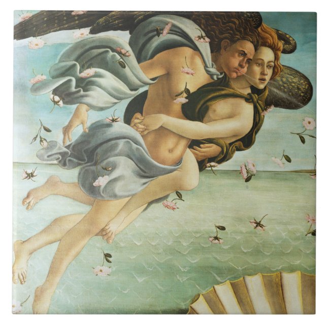 Azulejo De Cerâmica Botticelli "O Nascimento de Vênus - Zephyr & Clori (Frente)