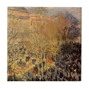 Azulejo De Cerâmica Boulevard des Capucines de Claude Monet, Arte Fino