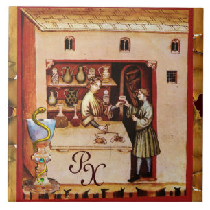 Azulejo De Cerâmica BOWL DE HYGEIA MONOGRAM Medicine, Farmácia