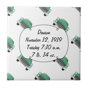 Azulejo De Cerâmica Boys Room Classic Car Oferece Doces Verdes