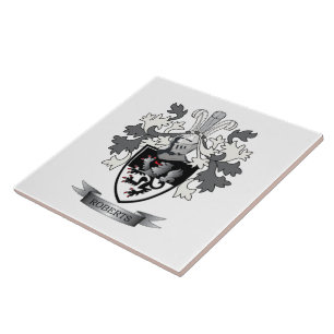 Azulejo De Cerâmica Brasão da crista da família de Roberts