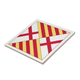 Azulejo De Cerâmica Brasão de armas de Barcelona (sem coroa)