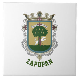 Azulejo De Cerâmica Brasão de Armas de Zapopan - México