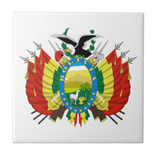 Azulejo De Cerâmica brasão de armas do país Bolívia símbolo emblema ba