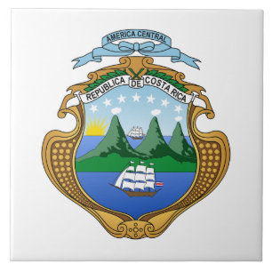 Azulejo De Cerâmica brasão de armas do país Costa Rica símbolo emblema