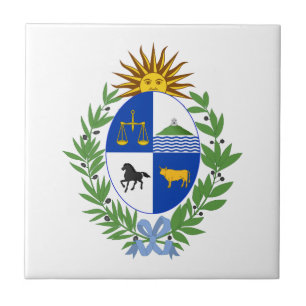 Azulejo De Cerâmica Brasão de armas do país Uruguai símbolo emblema ba