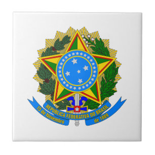 Azulejo De Cerâmica brasão de armas país símbolo emblema estrela bande
