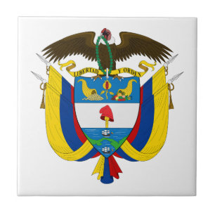 Azulejo De Cerâmica brasão de armas símbolo emblema bandeira da Colômb