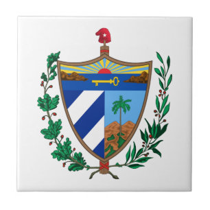 Azulejo De Cerâmica brasão de armas símbolo emblema bandeira da Cuba