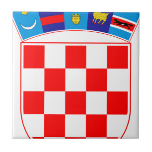 Azulejo De Cerâmica Brasão de Croatia, emblema croata, Hrvatska
