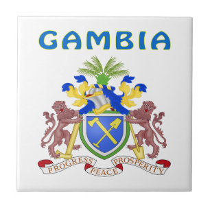 Azulejo De Cerâmica Brasão de Gambia