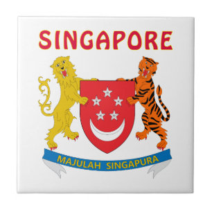 Azulejo De Cerâmica Brasão de SINGAPORE