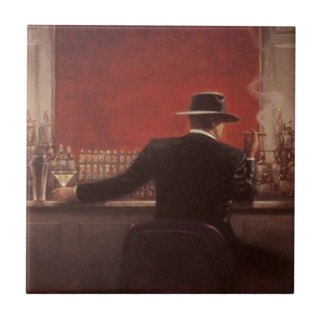 Azulejo De Cerâmica Brent lincha o bar do charuto (Frente)