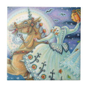 AZULEJO DE CERÂMICA BRIDE DE SLEEPY HOLLOW, UNICORN PALOMINO UNICORN