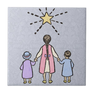 Azulejo De Cerâmica Brilha Brilha Estrelinha Rima Infantil Vintage