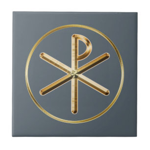 Azulejo De Cerâmica Brilho Chi-Rho
