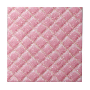 Azulejo De Cerâmica Brilho Cor-de-Rosa Harlequim Glam