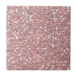 Azulejo De Cerâmica Brilho de Purpurina Rosa