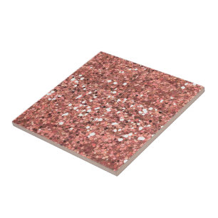 Azulejo De Cerâmica Brilho Faísca Dourado Rosa Sequins visual