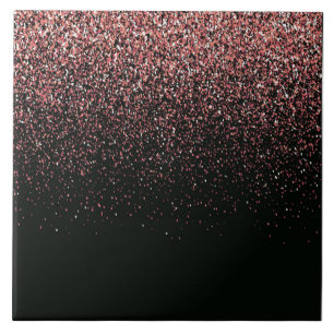 Azulejo De Cerâmica Brilho preto-e-rosa