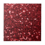 Azulejo De Cerâmica Brilho vermelho do falso<br><div class="desc">Grande brilho vermelho glamoroso do falso.
NOTE POR FAVOR:  Estes são gráficos impressos plano - nenhumas peças levantadas.</div>