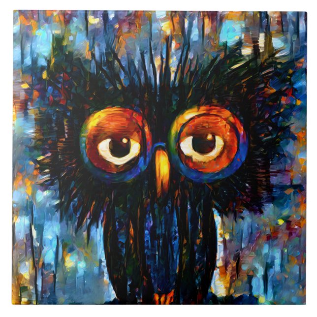 Azulejo De Cerâmica Brilliant e Wise Owl (Frente)