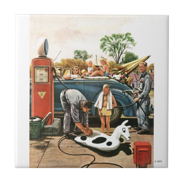 Azulejo De Cerâmica Brinquedo de praia insuflável (Frente)